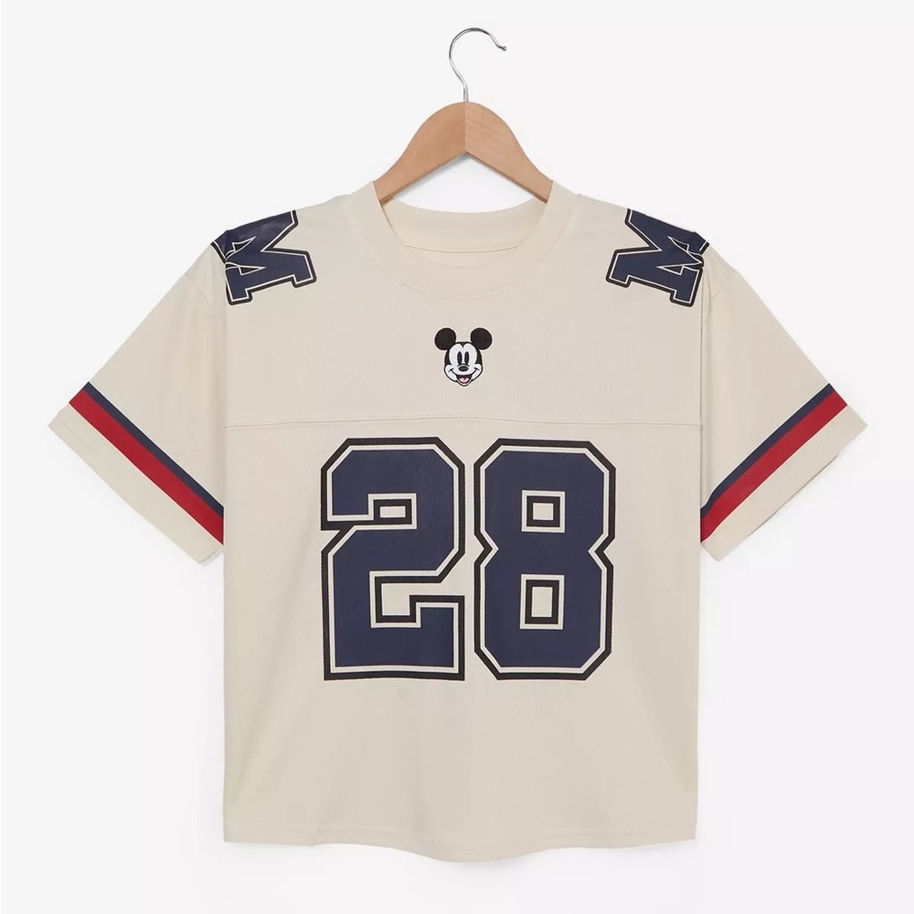 Disney Mickey Mouse Women's Cropped Football Jersey — BoxLunch Exclusive